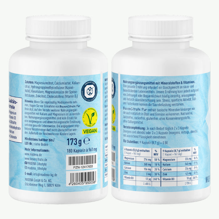 Basenkapseln BasenCitrate Pur