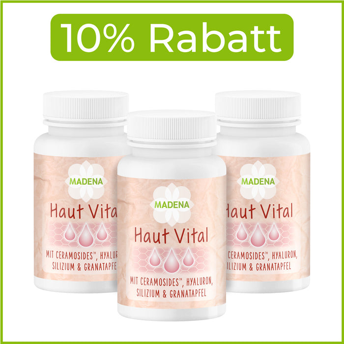 Hautvitamin-Komplex mit Ceramiden, Hyaluronsäure, Pflanzen & Mineralstoffe