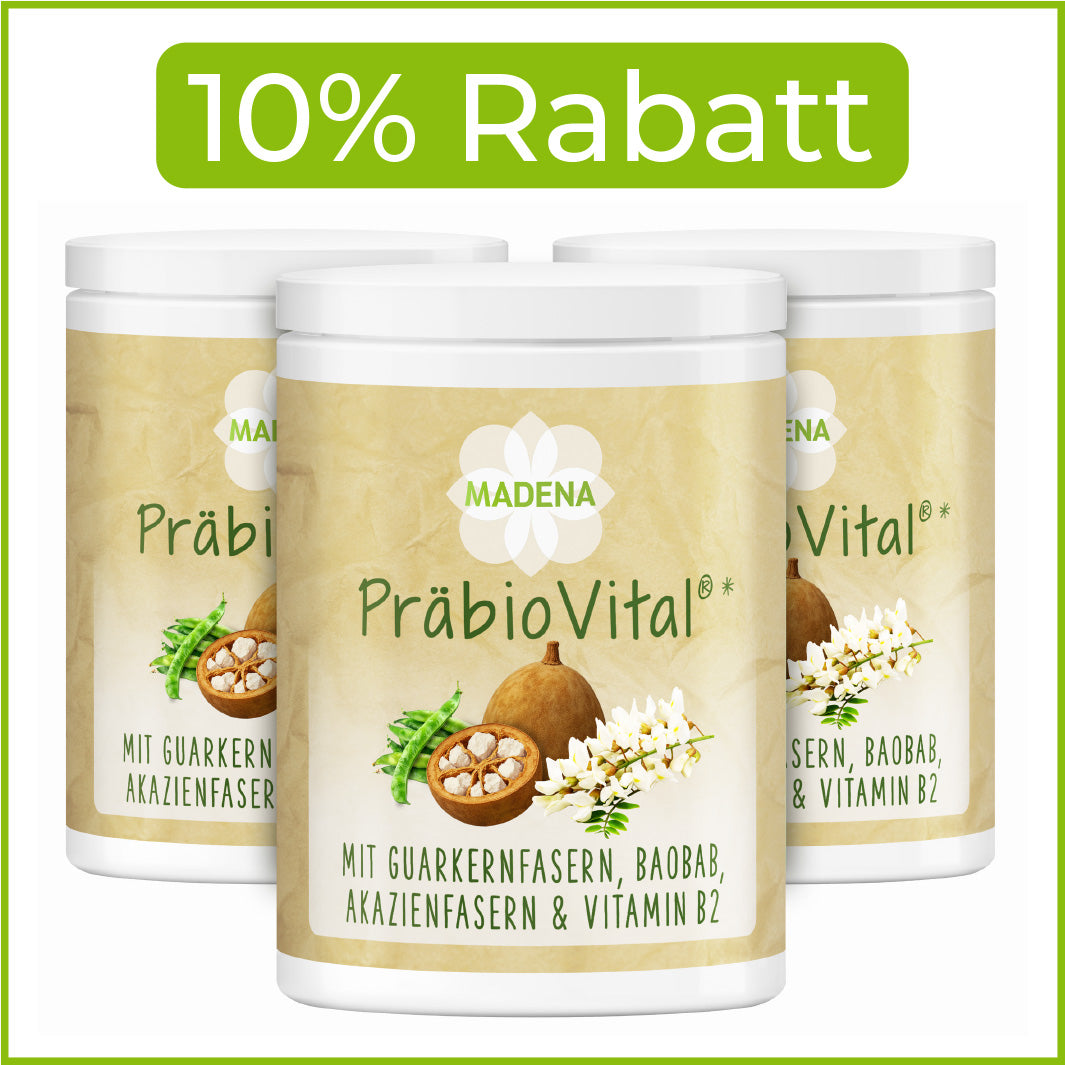 Ballaststoffpulver mit Guarkernmehl, Baobabpulver, Akazienfasern & Co.