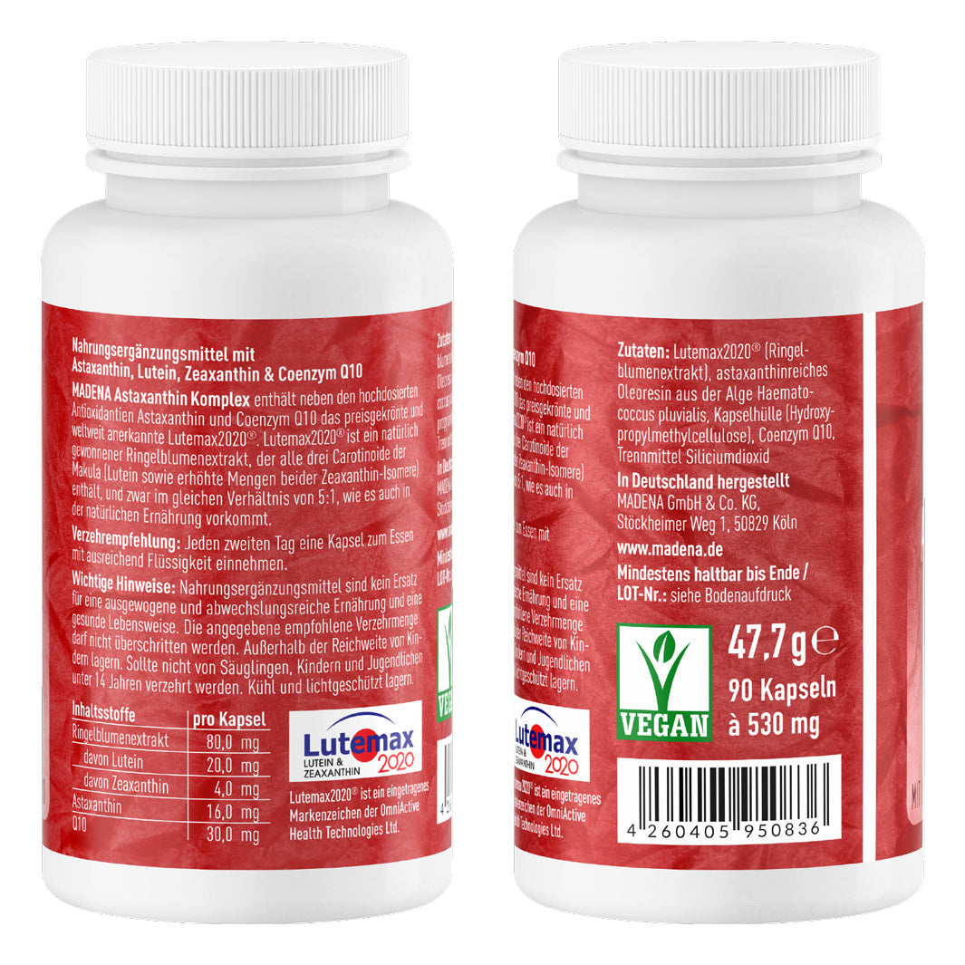 Lutein & Zeaxanthin: Astaxanthin-Komplex 3-Monats-Pack