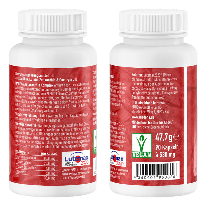 Lutein & Zeaxanthin: Astaxanthin-Komplex 3-Monats-Pack