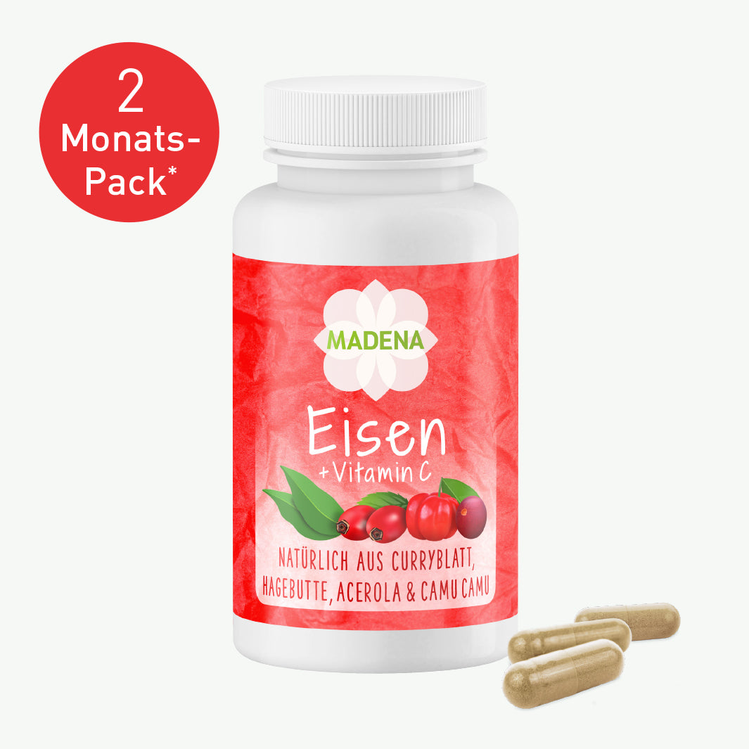 Eisen-Vitamin C Kapseln bei Eisenmangel