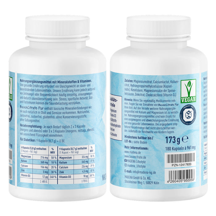 Basenkapseln BasenCitrate Pur