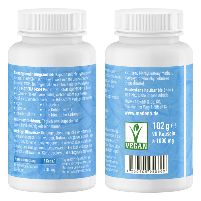 MSM-OptiMSM™: 2000mg Tagesdosis & 100% rein