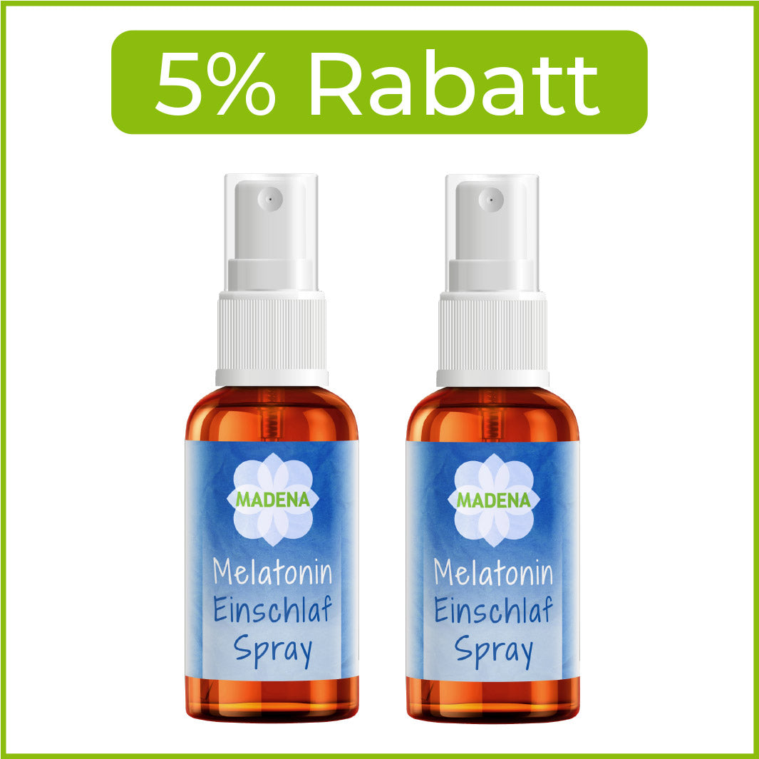 Einschlafspray: Schnell einschlafen mit Melatonin & Pflanzenextrakten