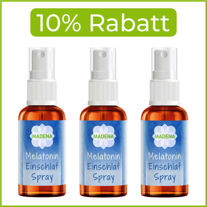 Einschlafspray: Schnell einschlafen mit Melatonin & Pflanzenextrakten