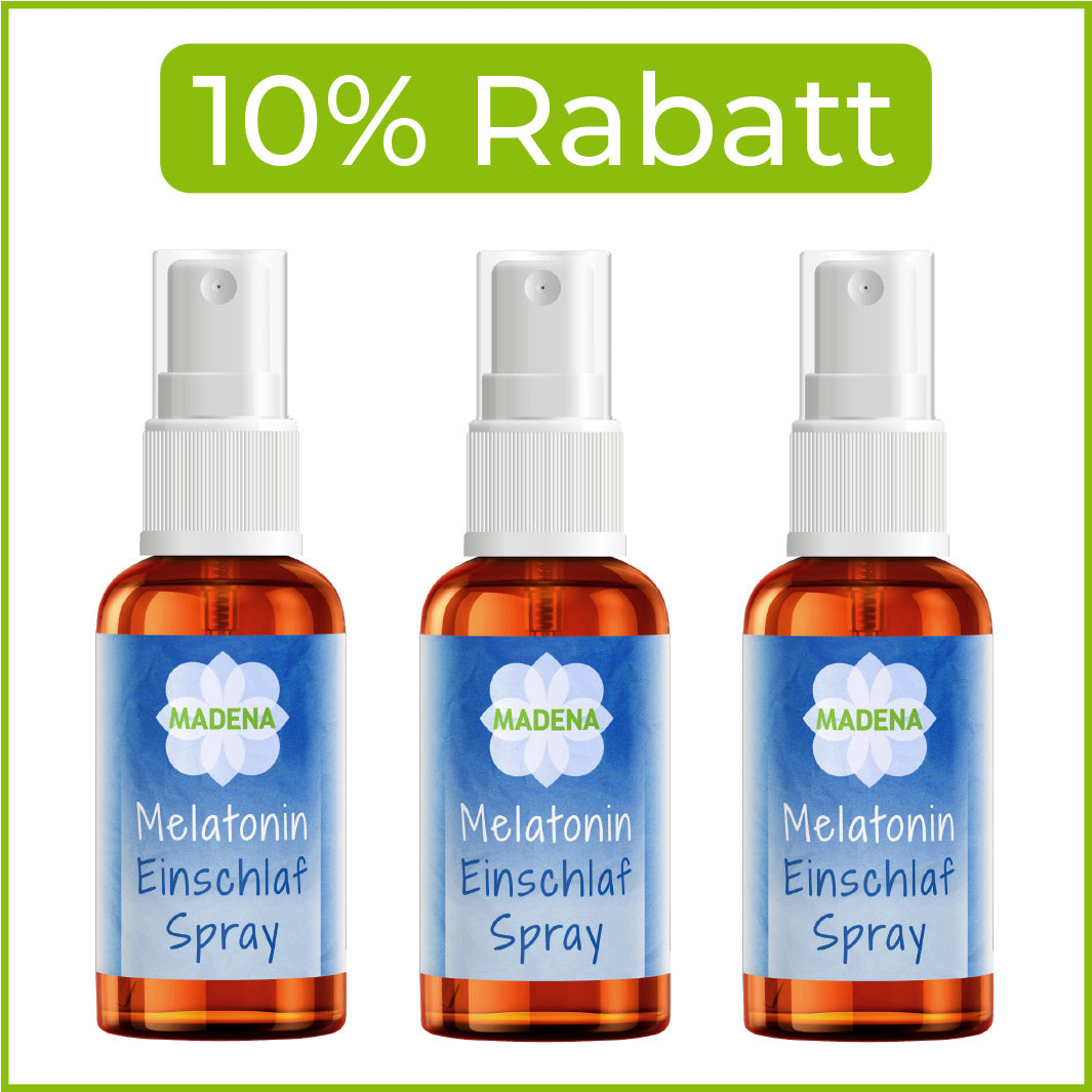 Einschlafspray: Schnell einschlafen mit Melatonin & Pflanzenextrakten