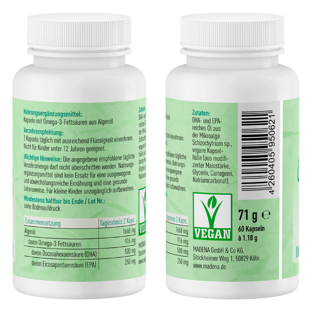 Omega 3 vegan: Hochdosiert aus Algenöl