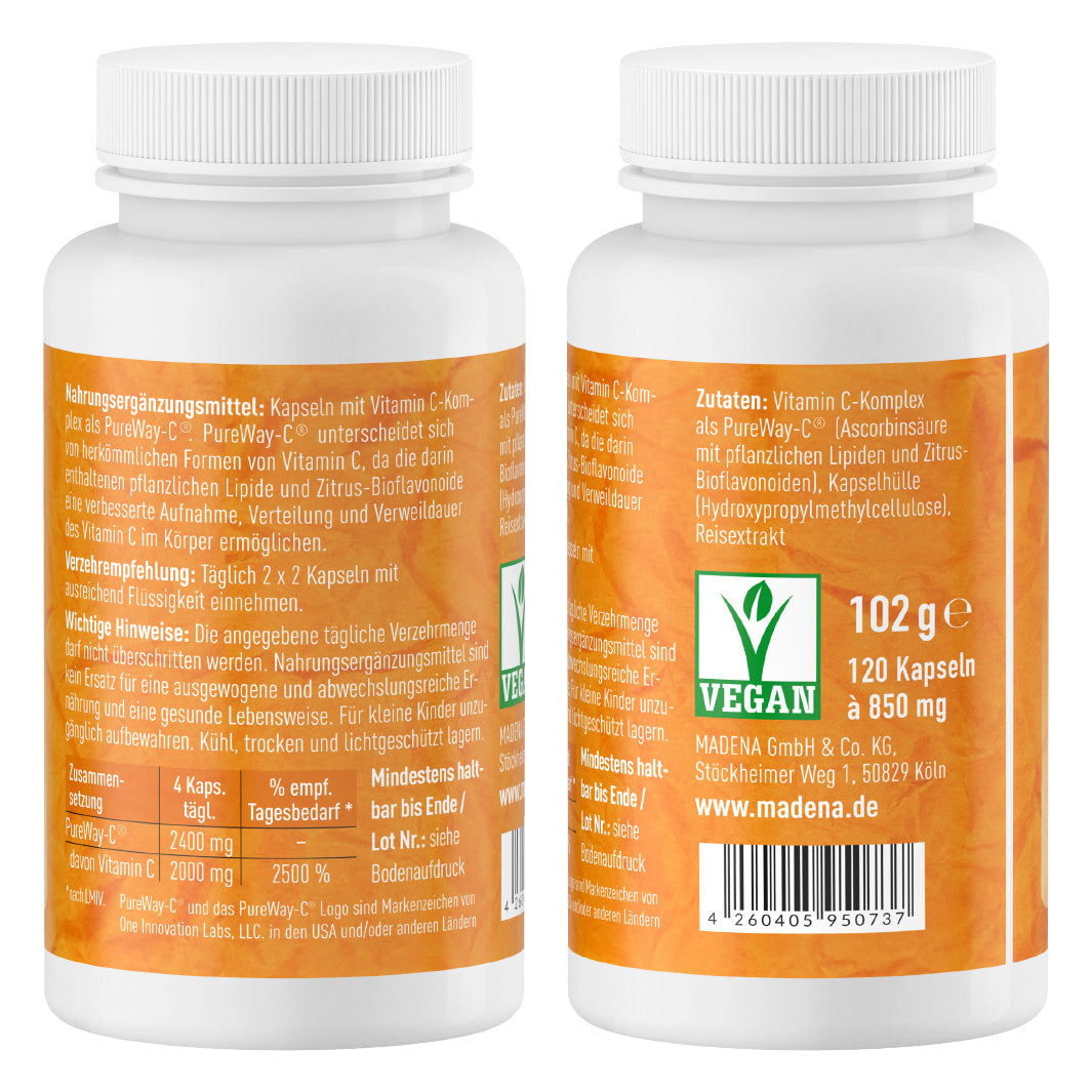 Gepuffertes Vitamin C: 2000mg mit Langzeiteffekt
