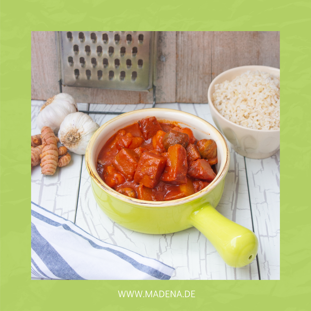 Wärmende Kürbis-Kastanien-Tajine