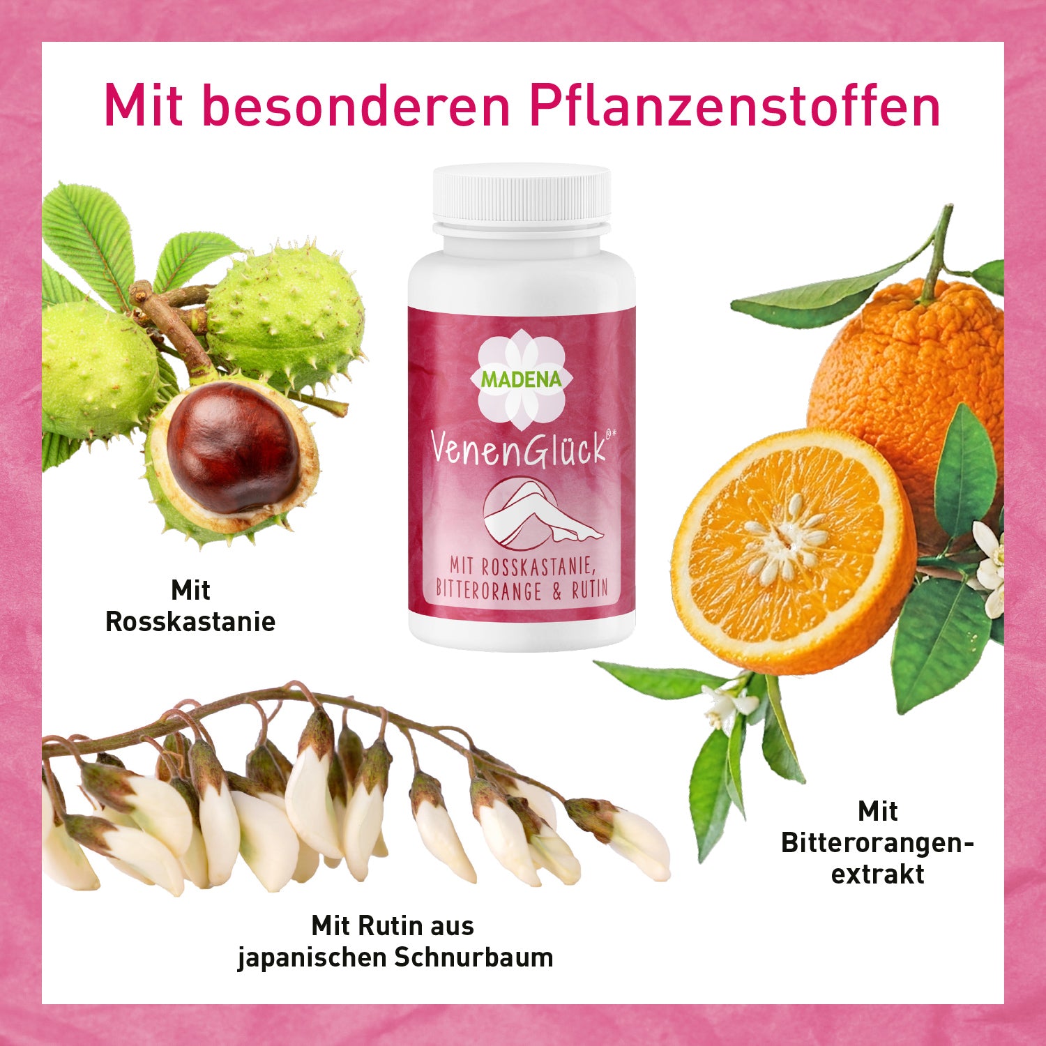 Venenkapseln*: Rutin, Hesperidin, Diosmin, Rosskastanie & Co.