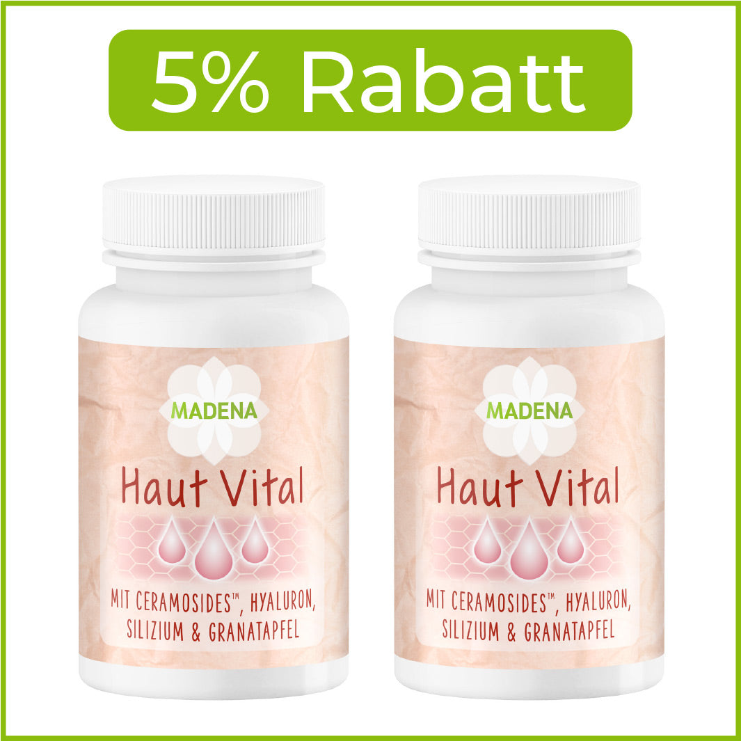 Hautvitamin-Komplex mit Ceramiden, Hyaluronsäure, Pflanzen &amp; Mineralstoffe