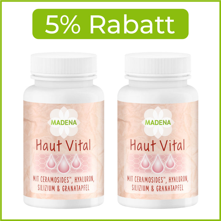 Hautvitamin-Komplex mit Ceramiden, Hyaluronsäure, Pflanzen &amp; Mineralstoffe