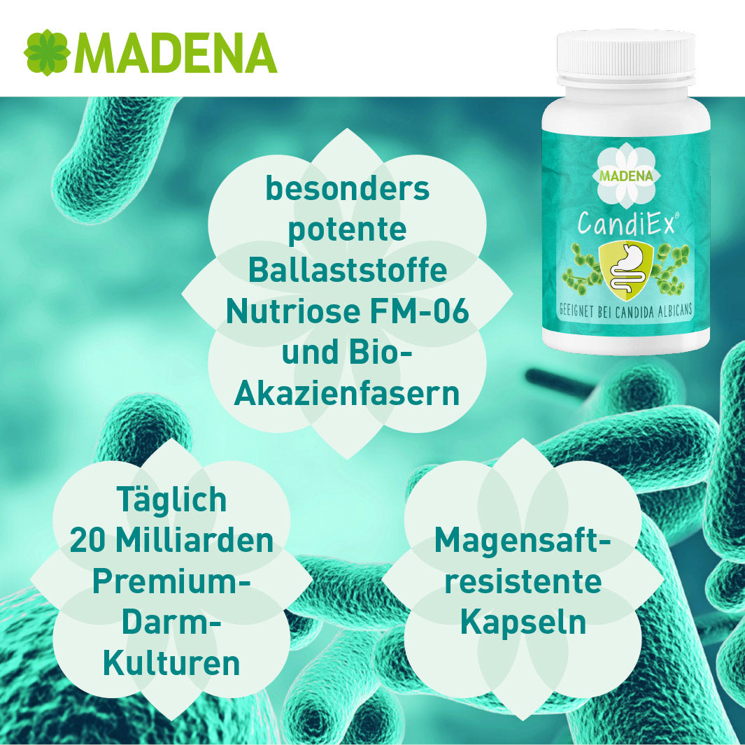 Darmflorakomplex bei Candida Albicans: CandiEx® | MADENA