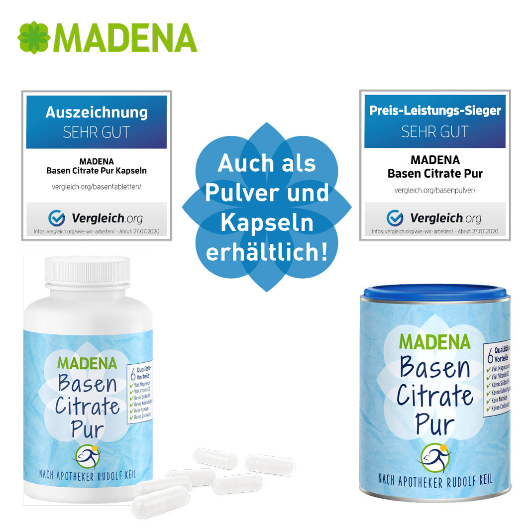 Basenpulver-Portionsbeutel to go, BasenCitrate Pur