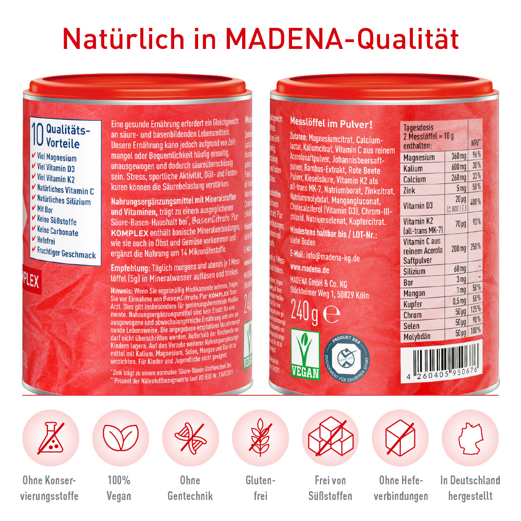 Basenpulver BasenCitrate Pur Komplex