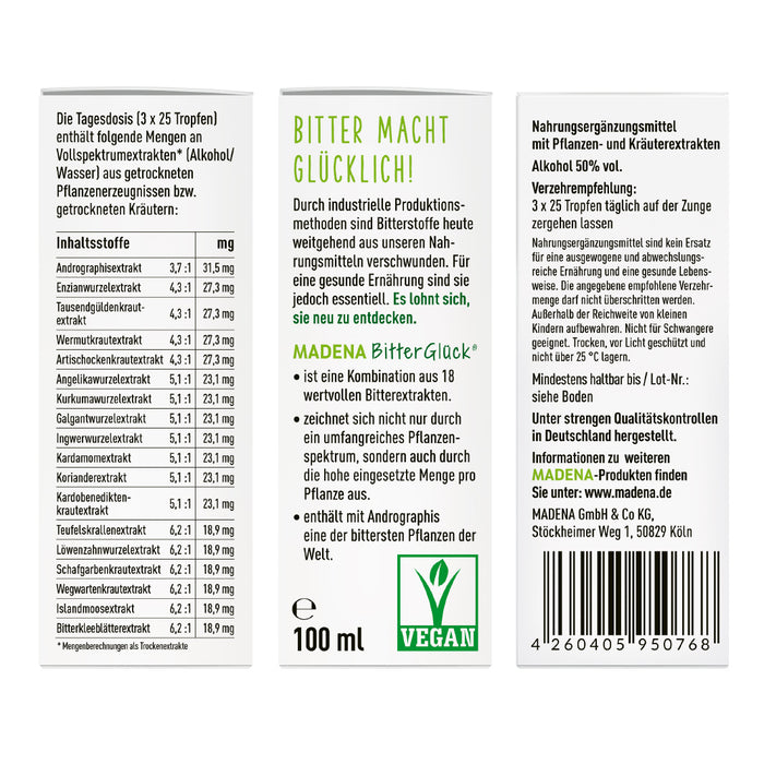 Bittertropfen BitterGlück®: Bitterstoffe nach Hildegard von Bingen