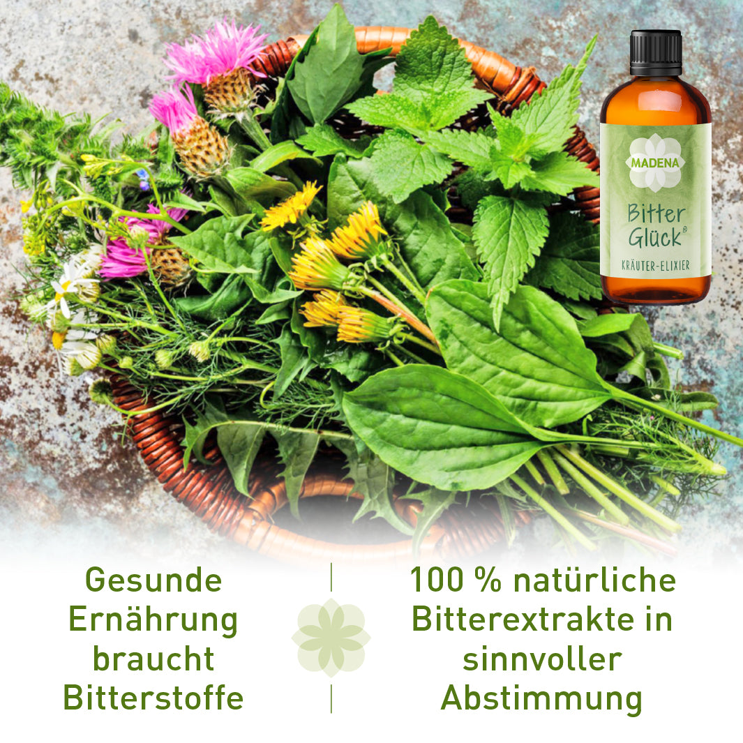 Bittertropfen BitterGlück®: Bitterstoffe nach Hildegard von Bingen