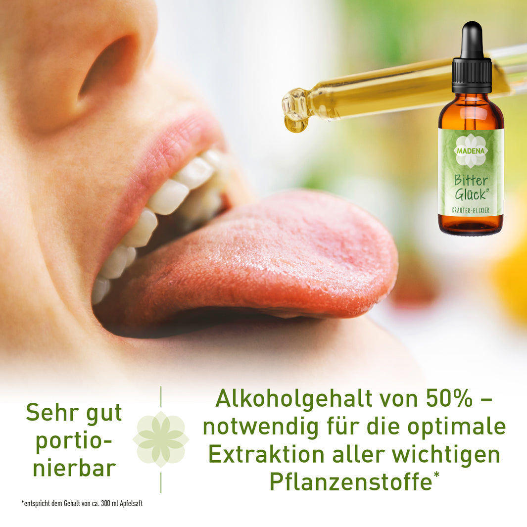 Bittertropfen BitterGlück®: Bitterstoffe nach Hildegard von Bingen