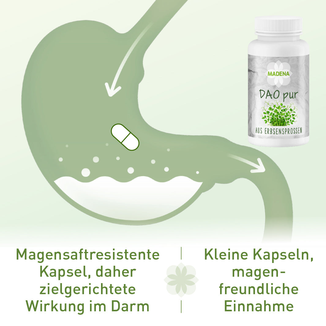 DAO-Kapseln: Vegan aus Erbsensprossen