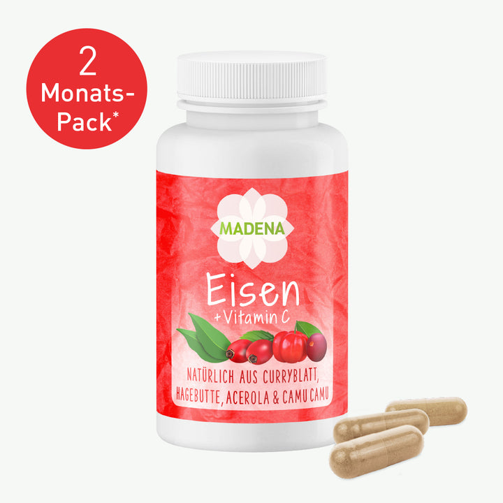 Eisen-Vitamin C Kapseln bei Eisenmangel