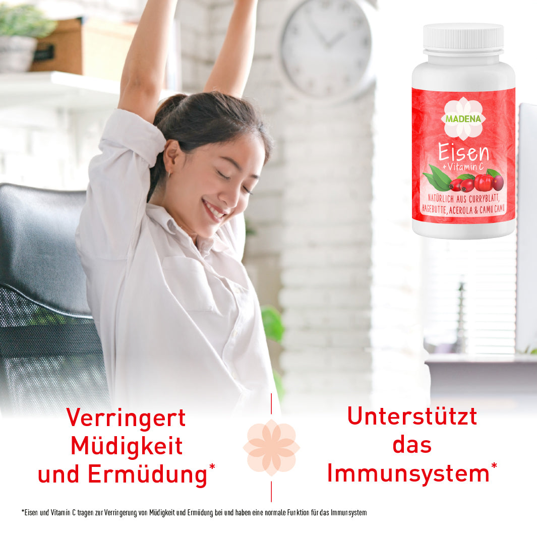 Eisen-Vitamin C Kapseln bei Eisenmangel