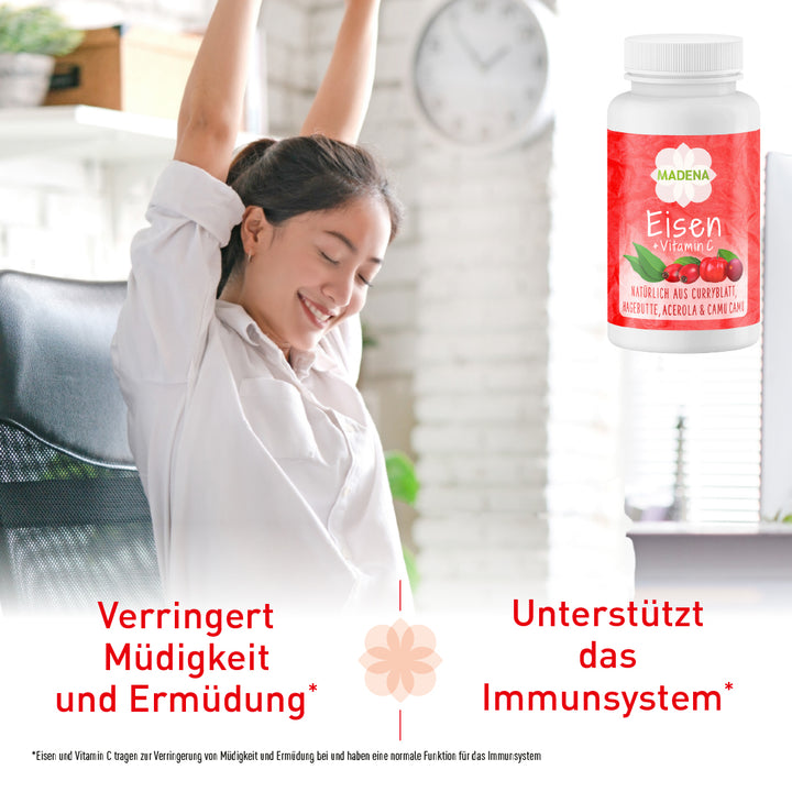 Eisen-Vitamin C Kapseln bei Eisenmangel