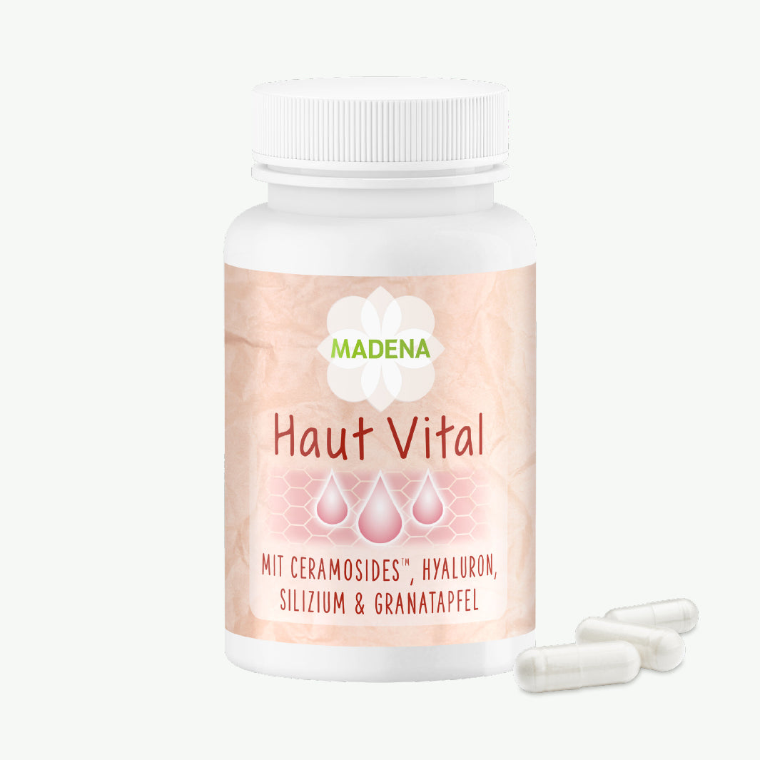 Hautvitamin-Komplex mit Ceramiden, Hyaluronsäure, Pflanzen & Mineralstoffe