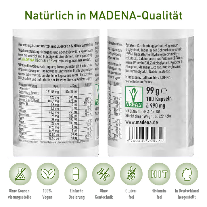 HistaVital® Quercetin-Komplex: Histamin-Kapseln