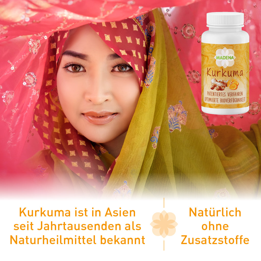 Kurkuma-Kapseln ohne Piperin & hochdosiert