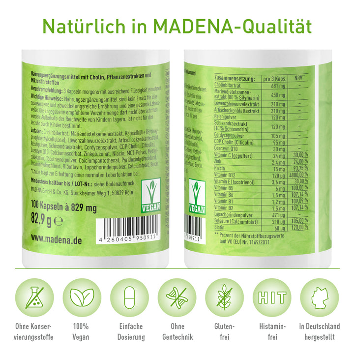 Leberkomplex* mit Cholin, Artischocke, Mariendistel, Pflanzen &amp; B-Vitaminen