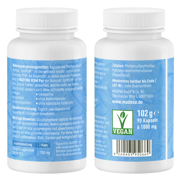 MSM-OptiMSM™: 2000mg Tagesdosis &amp; 100% rein