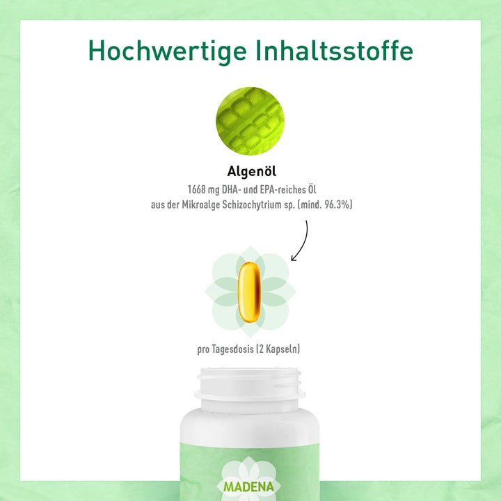 Omega 3 vegan: Hochdosiert aus Algenöl