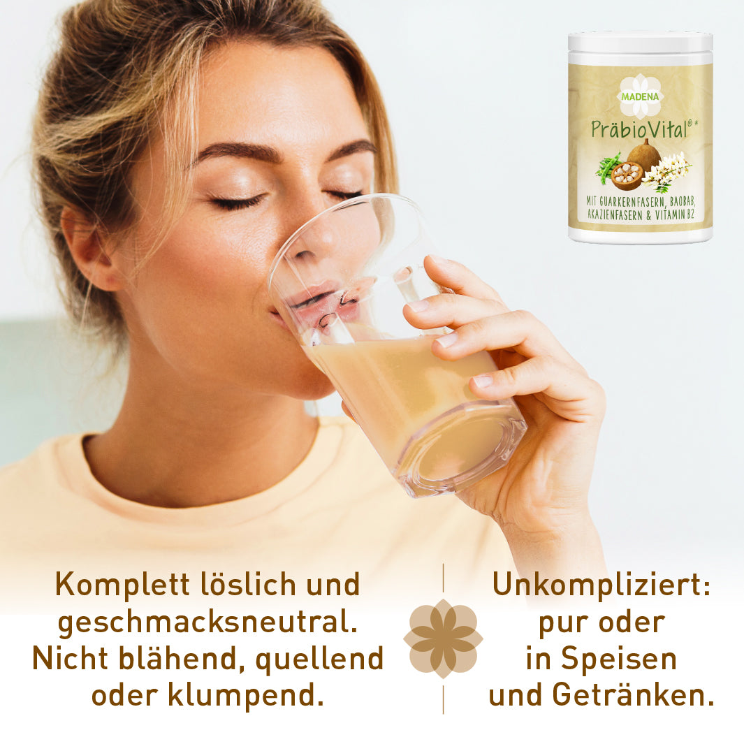Ballaststoffpulver mit Guarkernmehl, Baobabpulver, Akazienfasern & Co.