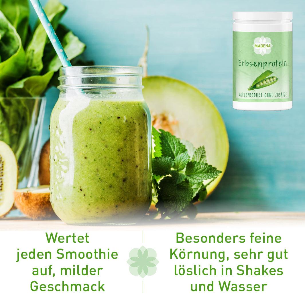 Erbsenproteinpulver: Hoher Eiweißgehalt & starkes Aminosäureprofil