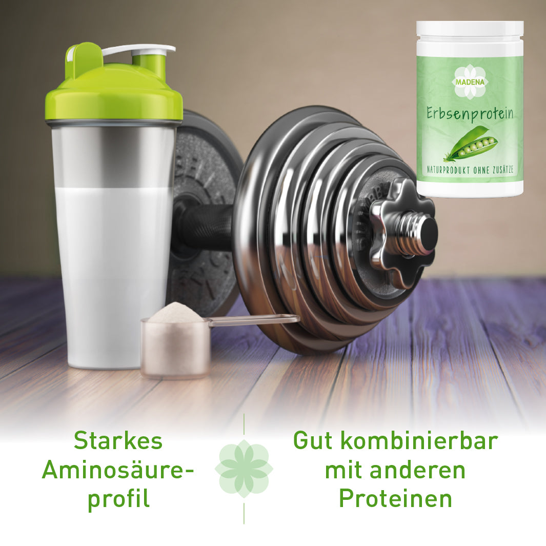Erbsenproteinpulver: Hoher Eiweißgehalt & starkes Aminosäureprofil