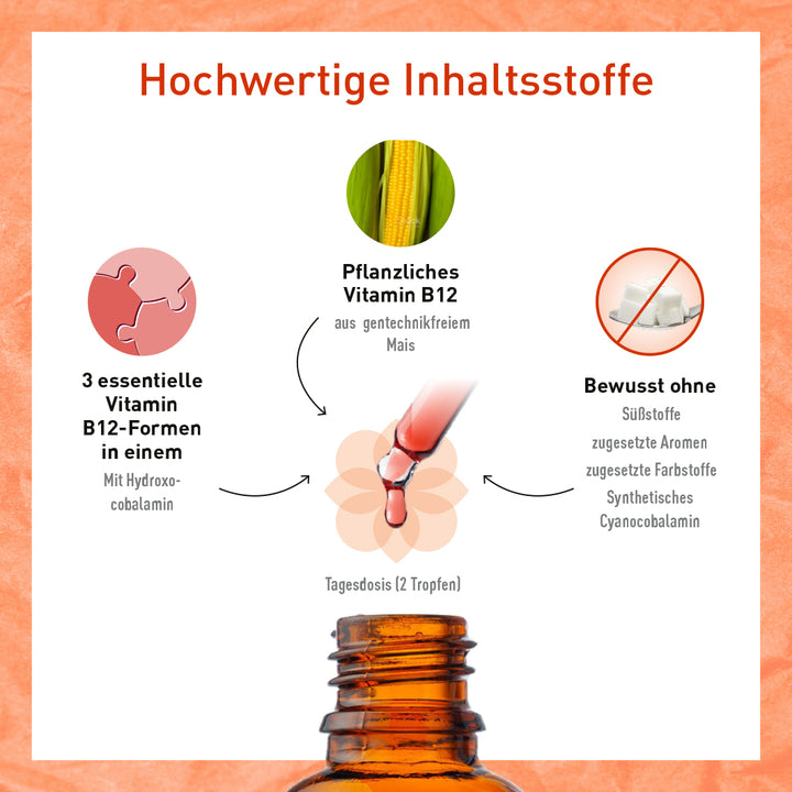 Vitamin B12 Tropfen: hochdosiert &amp; vegan