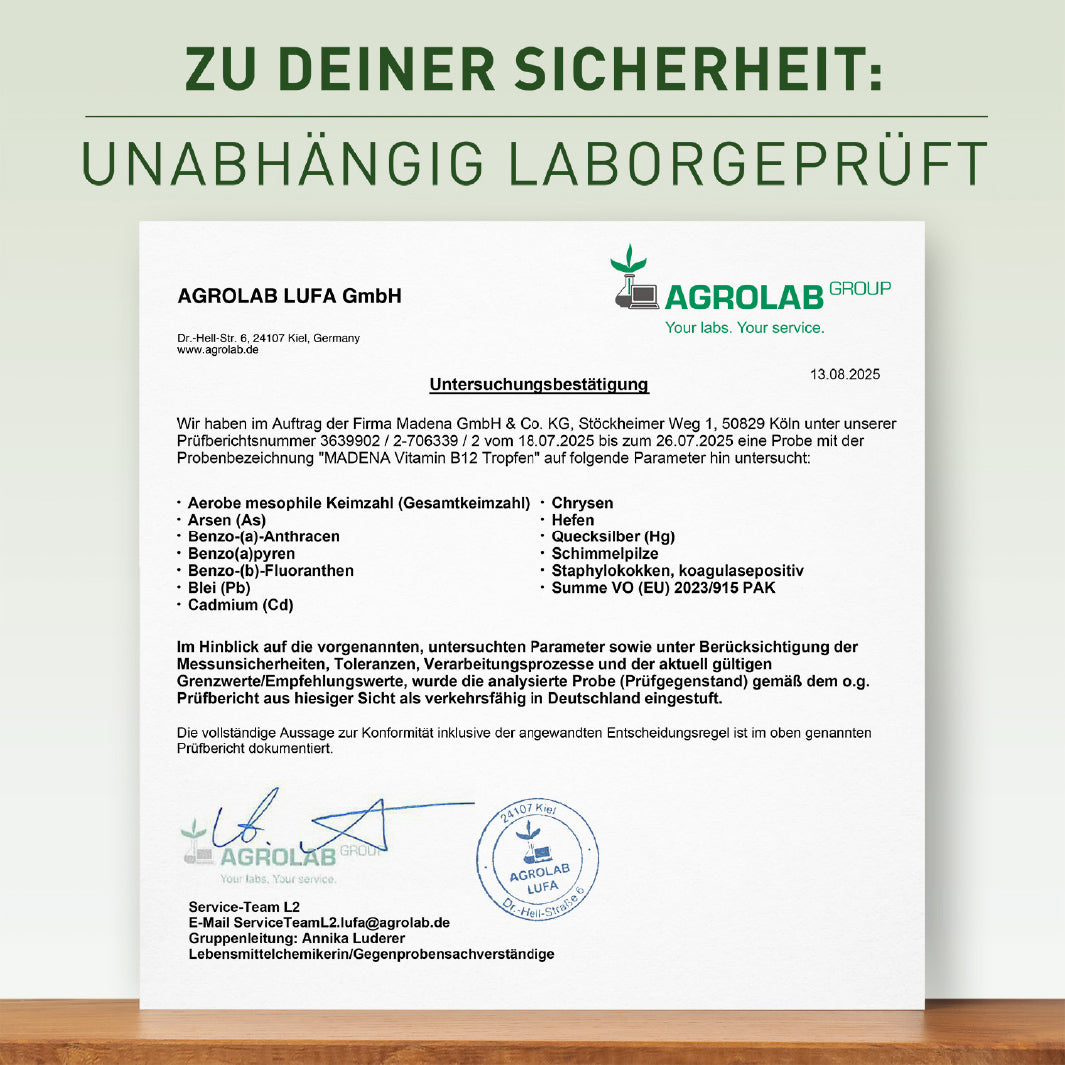 Vitamin B12 Tropfen: hochdosiert &amp; vegan