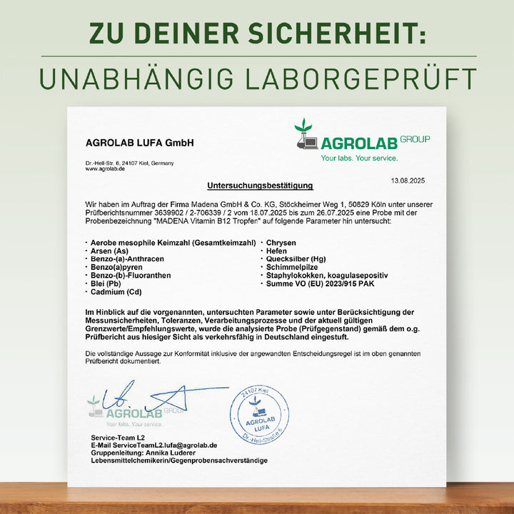 Vitamin B12 Tropfen: hochdosiert &amp; vegan