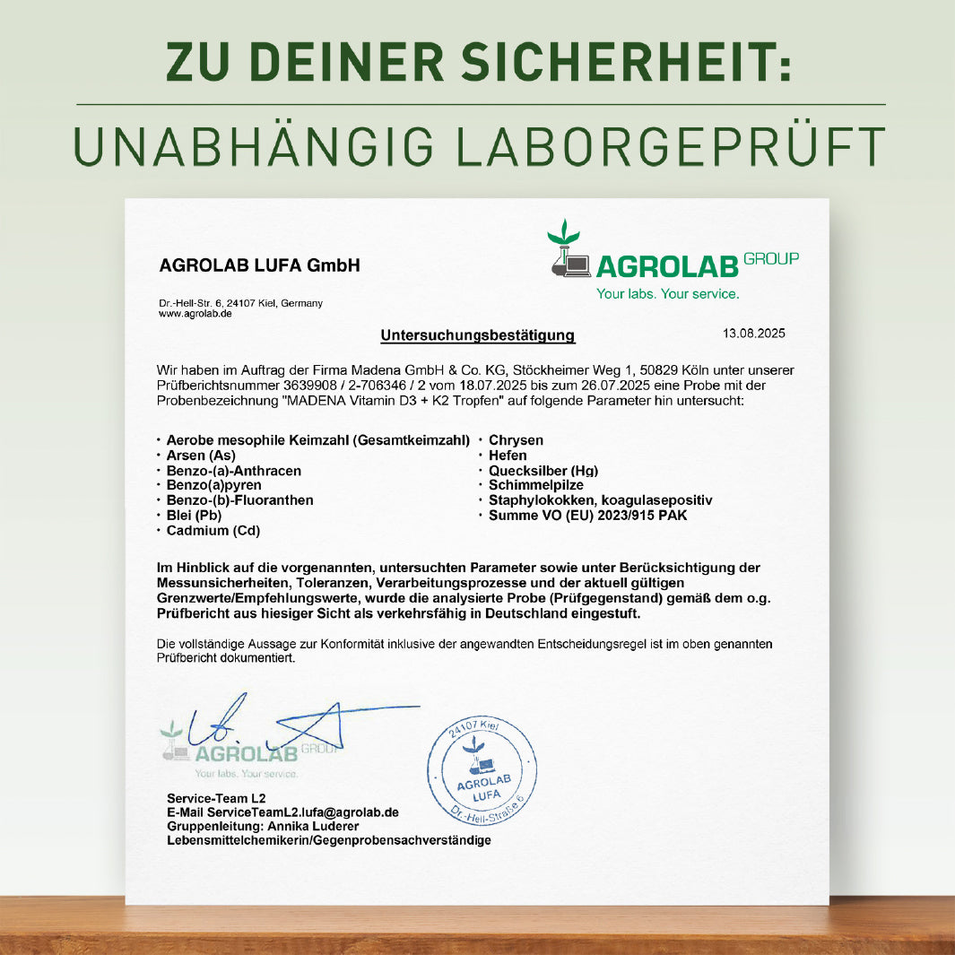 Vitamin D3 K2 Tropfen: Vegan &amp; hochdosiert