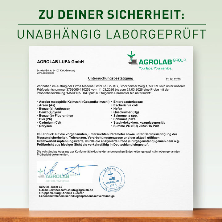 DAO-Kapseln: Vegan aus Erbsensprossen