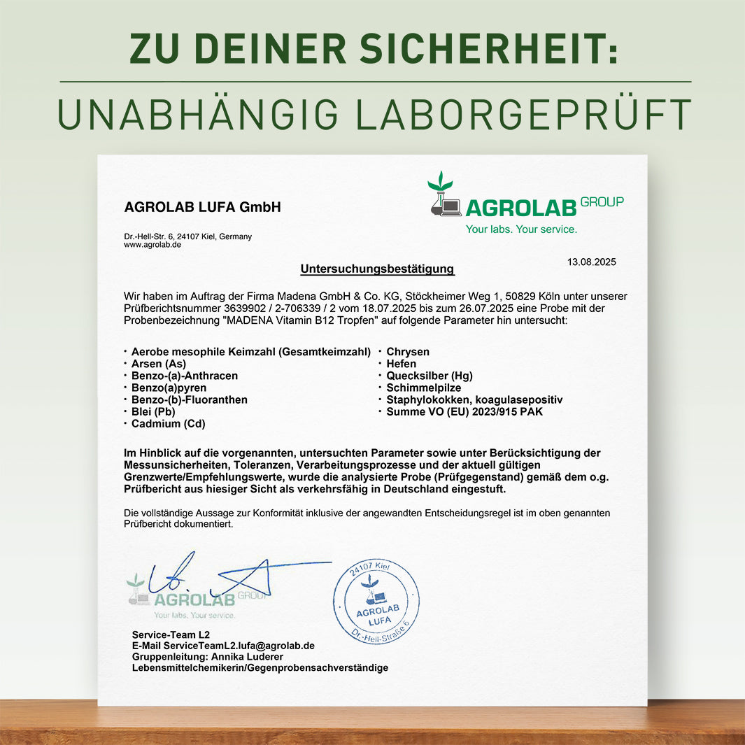 Vitamin B12 Tropfen: hochdosiert & vegan