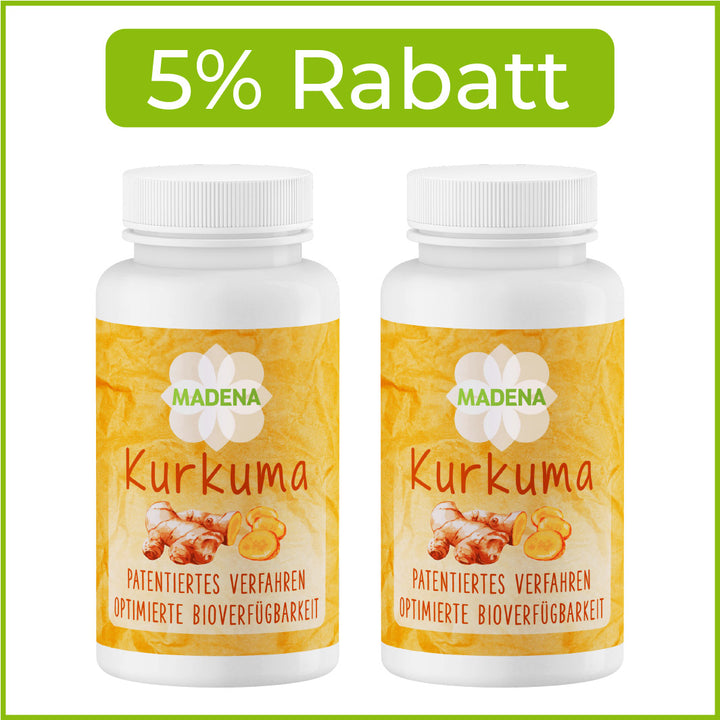 Kurkuma-Kapseln ohne Piperin &amp; hochdosiert