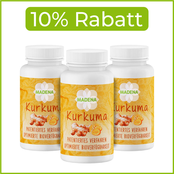 Kurkuma-Kapseln ohne Piperin &amp; hochdosiert