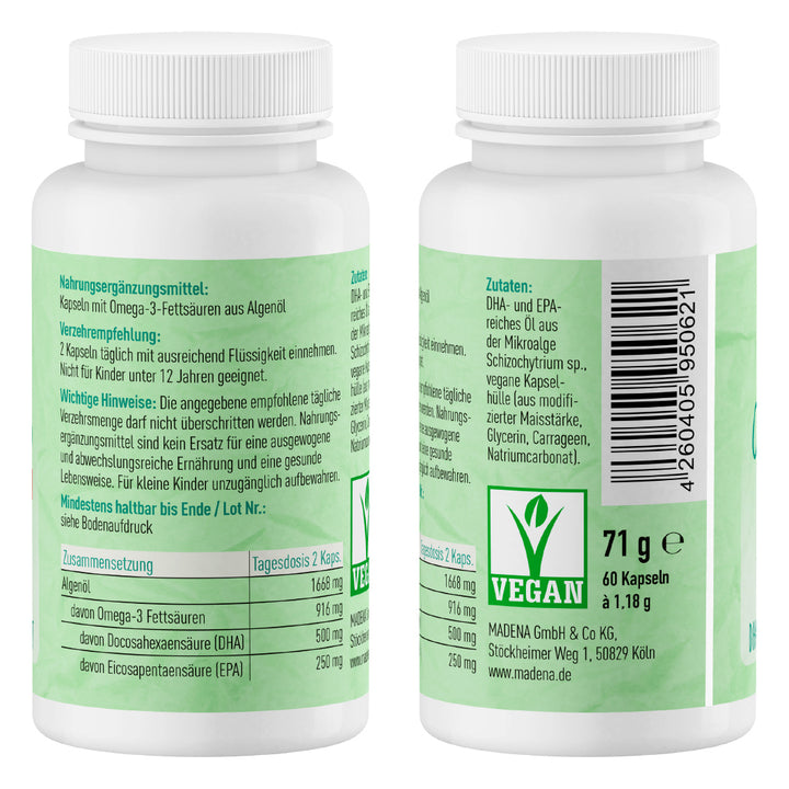 Omega 3 vegan: Hochdosiert aus Algenöl
